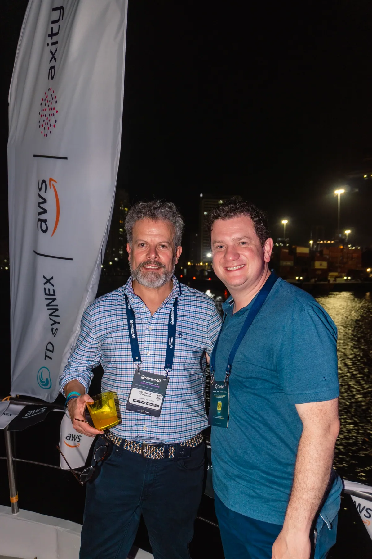 Guests at a corporate event onboard Mavi Soul