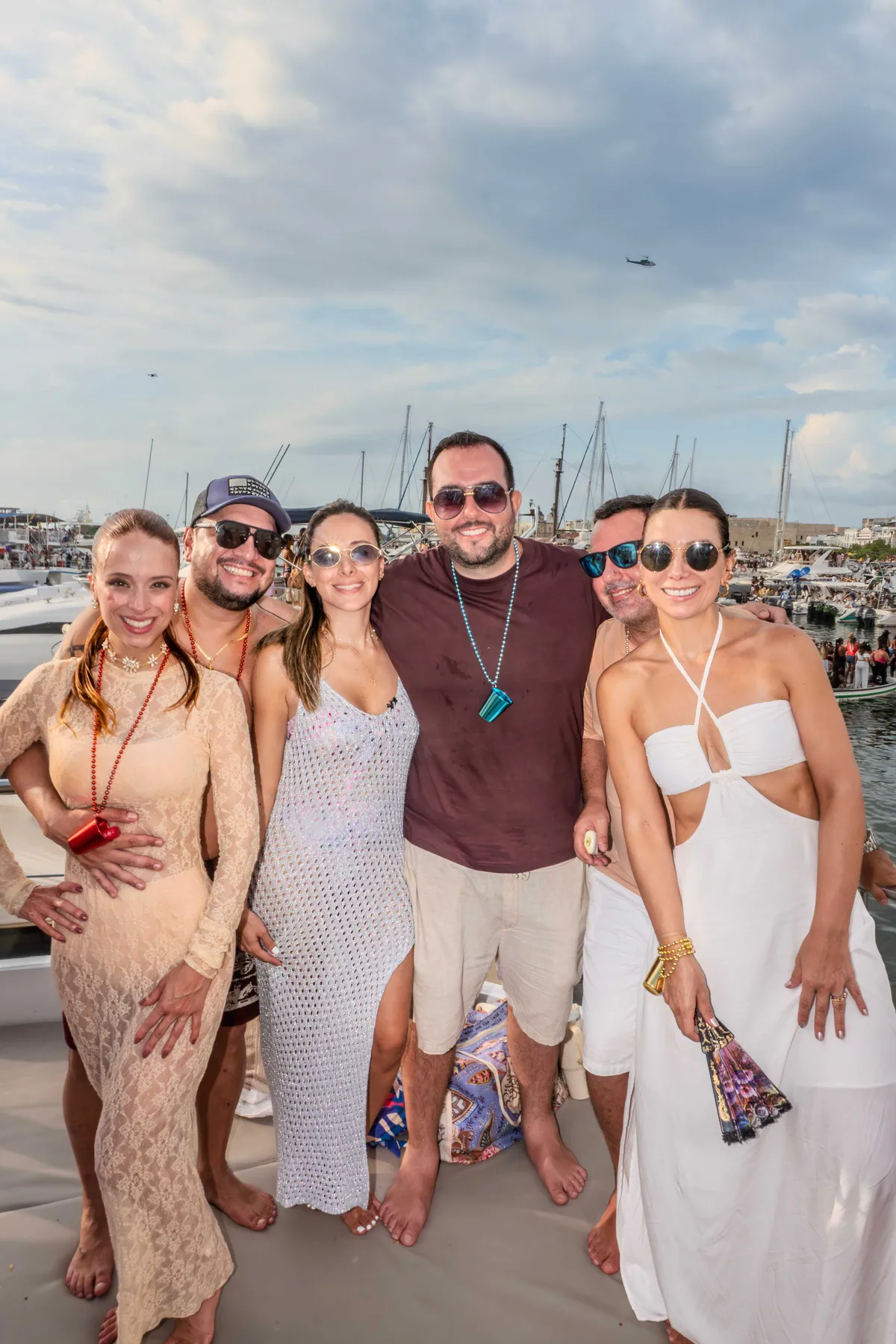 Group of guests spending time together on the Mavi Soul deck